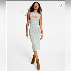 LUCY PARIS MARGOT CUTOUT MARLED KNIT DRESS SIZE MEDIUM NWT